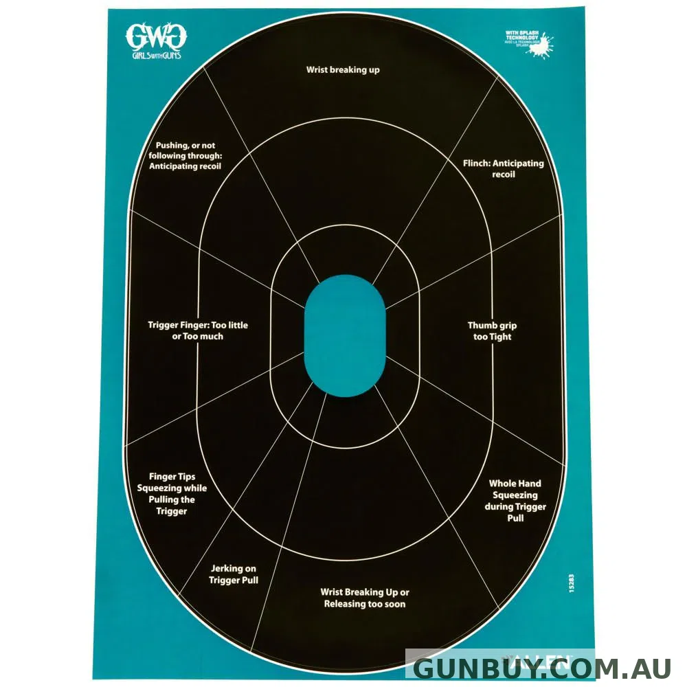 Allen GWG Splash Adhesive 12x18" Handgun Trainer Target 5PK