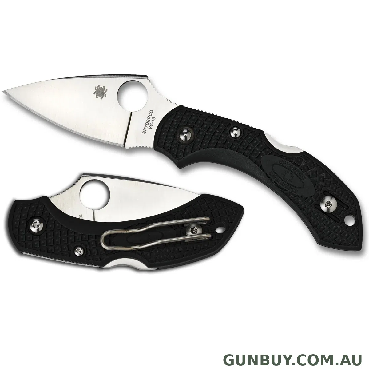 SPYDERCO DRAGONFLY 2 LIGHTWEIGHT BLACK - PLAIN BLADE