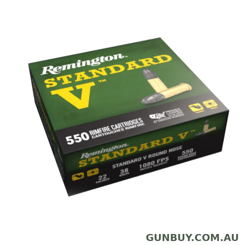 Remington 22LR 38GR Standard V LRN 1080FPS (550PK)