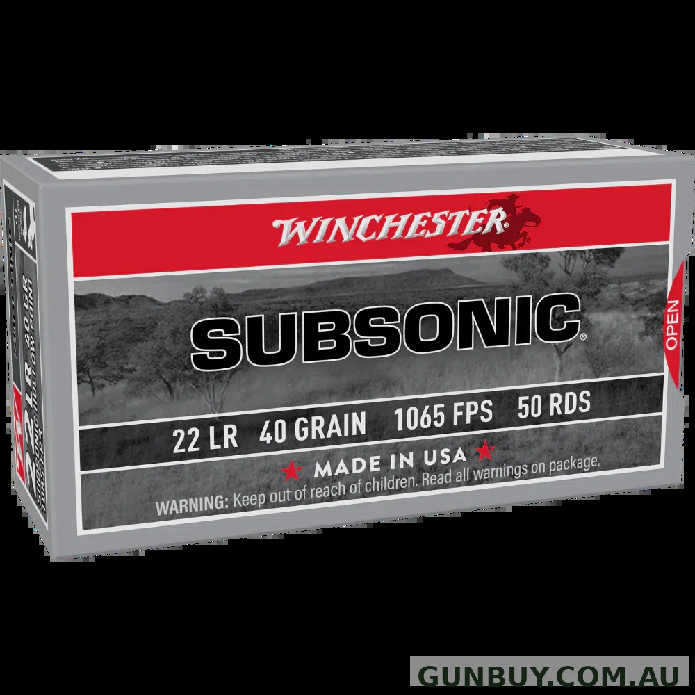 WINCHESTER 22LR SUBSONIC 40GR HP 1065FPS (50PK)