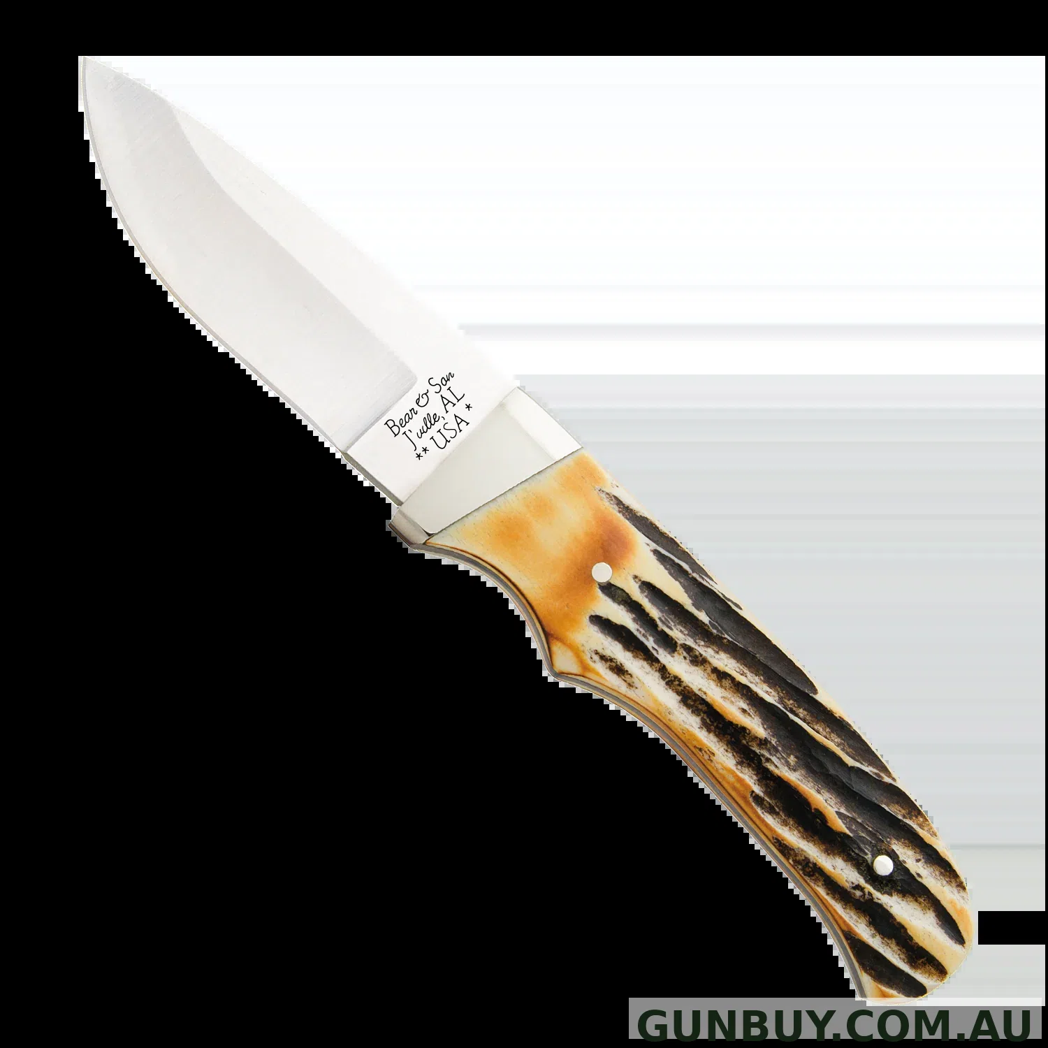 BEAR & SON INDIA STAG BONE PRO SKINNER KNIFE W/SHEATH