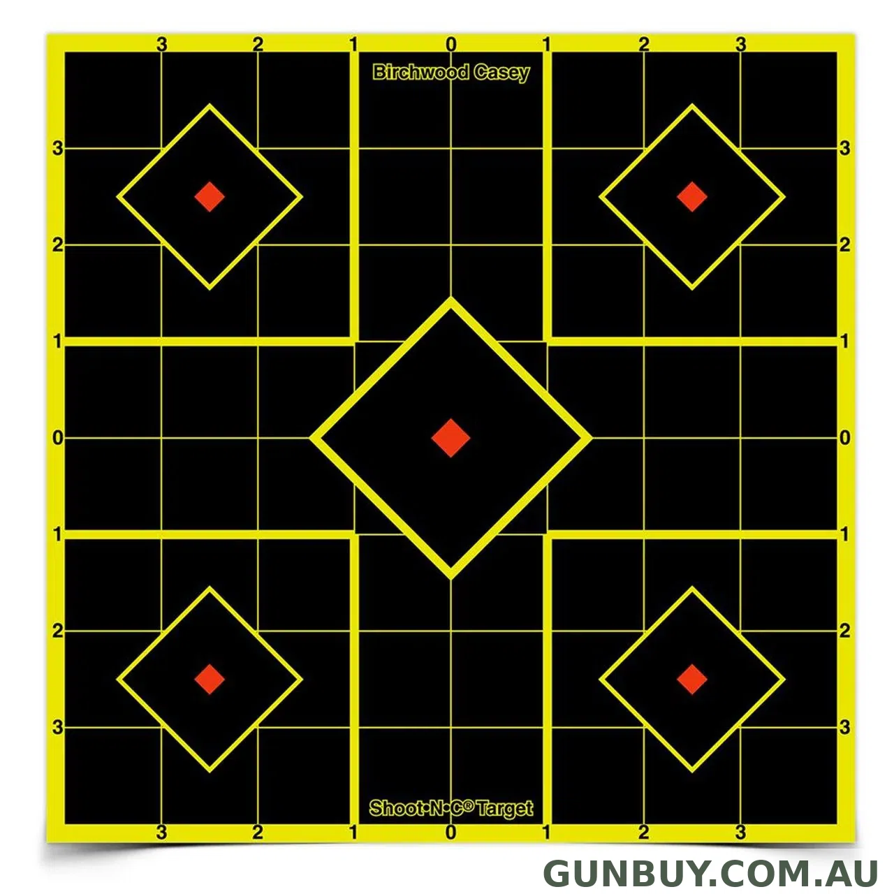 BIRCHWOOD & CASEY BIRCHWOOD CASEY SHOOT-N-C 8 SIGHT IN GRID TARGET 6PK