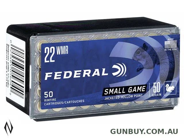 FEDERAL 22 WMR 50GR JHP GAMESHOK 1530FPS (50PK)