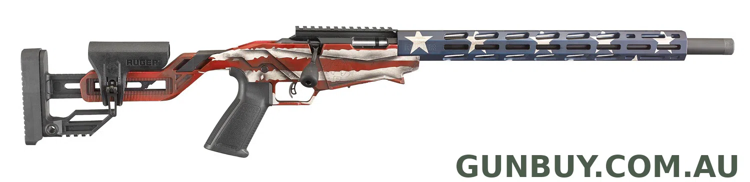 RUGER PRECISION RIMFIRE RIFLE USA FLAG