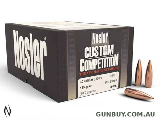 NOSLER 308 155GR HPBT CUSTOM COMP 250PK