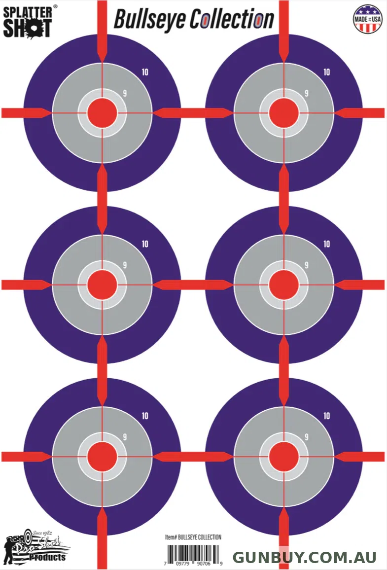 Pro-Shot Splatter Shot 12x8" Multi-Bullseye (8pk)