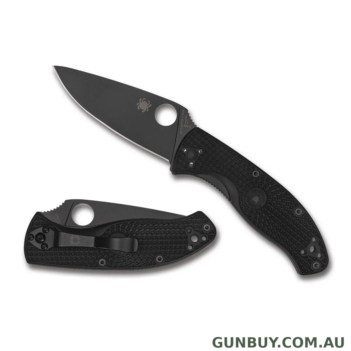 SPYDERCO TENACIOUS LIGHT BLACK - BLACK PLAIN BLADE