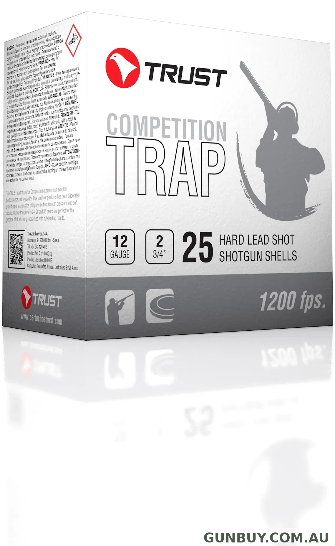 Trust 12G Trap 1 White 1200fps 28gm (9) (250 Slab)