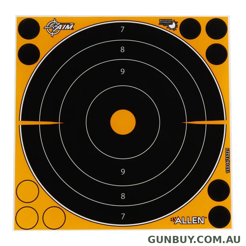 ALLEN EZI AIM SPLASH ADHESIVE 8" BULLSEYE TARGET 6PK
