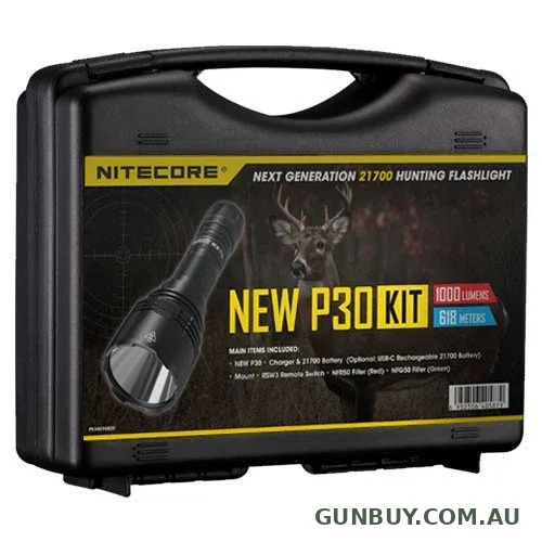 NITECORE P30 1000 LUMEN LED TORCH HUNTING KIT COMBO