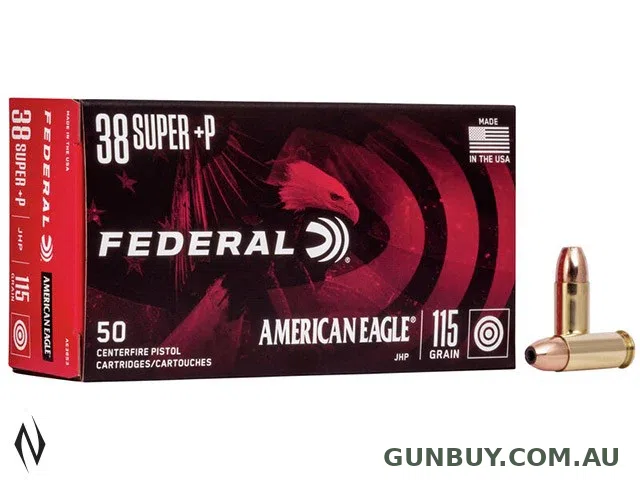 FEDERAL 38 SUPER 115GR AMERICAN EAGLE JHP (50PK)