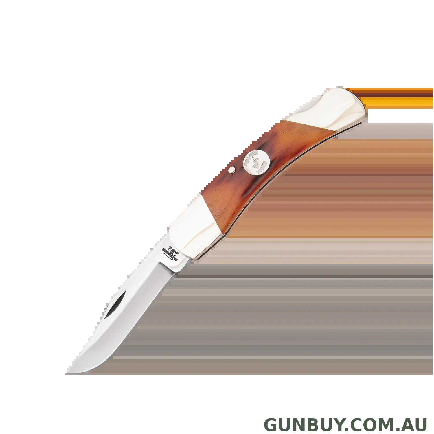 Bear & Son 3.3/4" Red Stag Lockback Knife