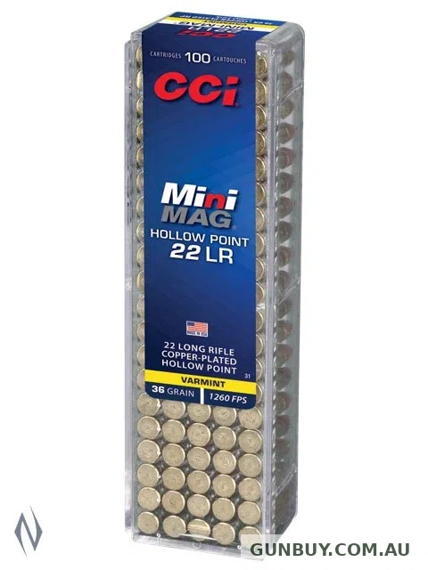 CCI 22LR Mini Mag 36gr HV HP 1260fps (100pk)