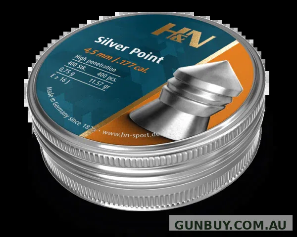 H&N SILVER POINT 177 PELLETS 11.57GR (400PK)