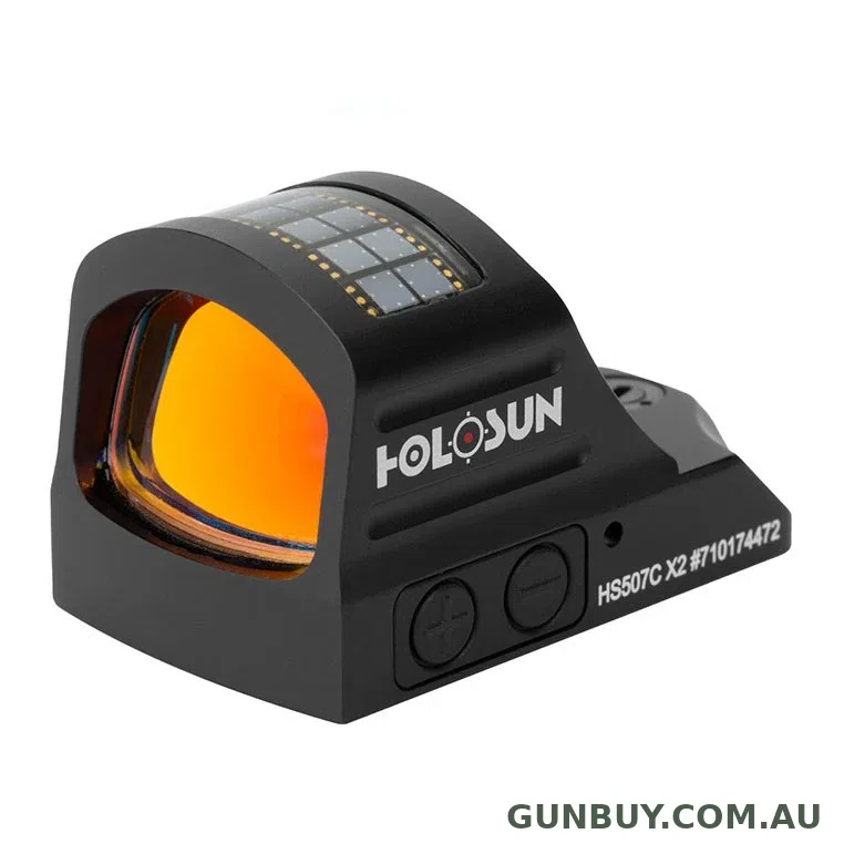 HOLOSUN HS507C RED DOT SIGHT 2 MOA DOT / 32 MOA CIRCLE - SOLAR - BATTERY