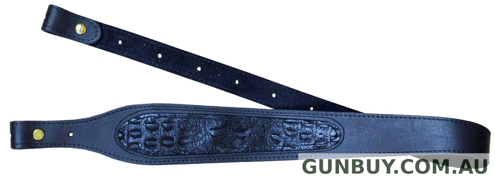 COLONIAL LEATHER CROC PRINT INLAY SLING 60mm