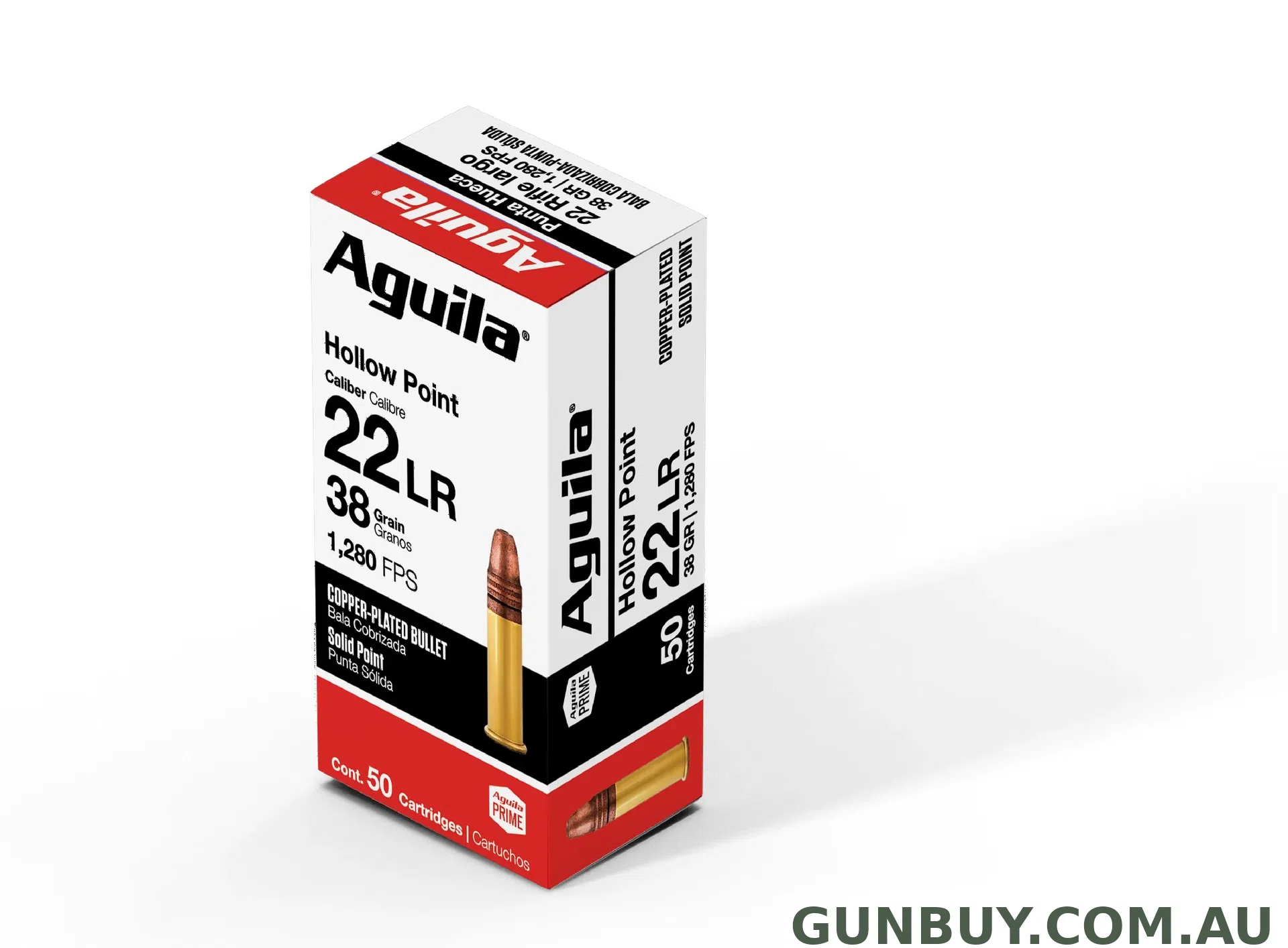 AGUILA 22LR HIGH VELOCITY HP 38GR 1280FPS (50PK)