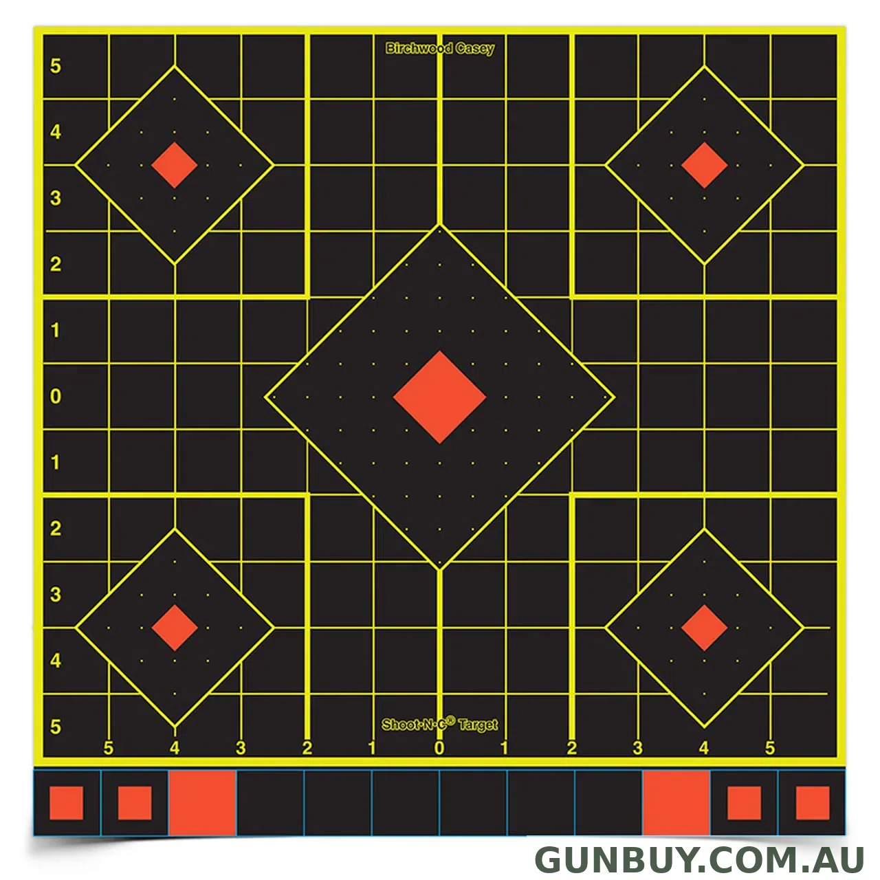 BIRCHWOOD CASEY SHOOT-N-C 12" SIGHT IN GRID TARGETS (12PK)