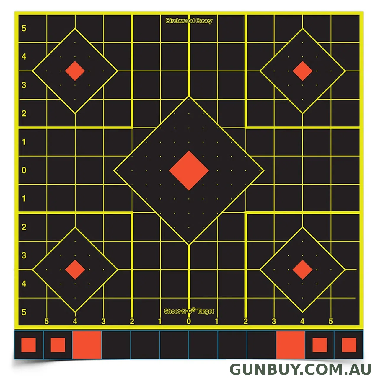 BIRCHWOOD CASEY SHOOT-N-C 12" SIGHT IN GRID TARGETS (5PK)
