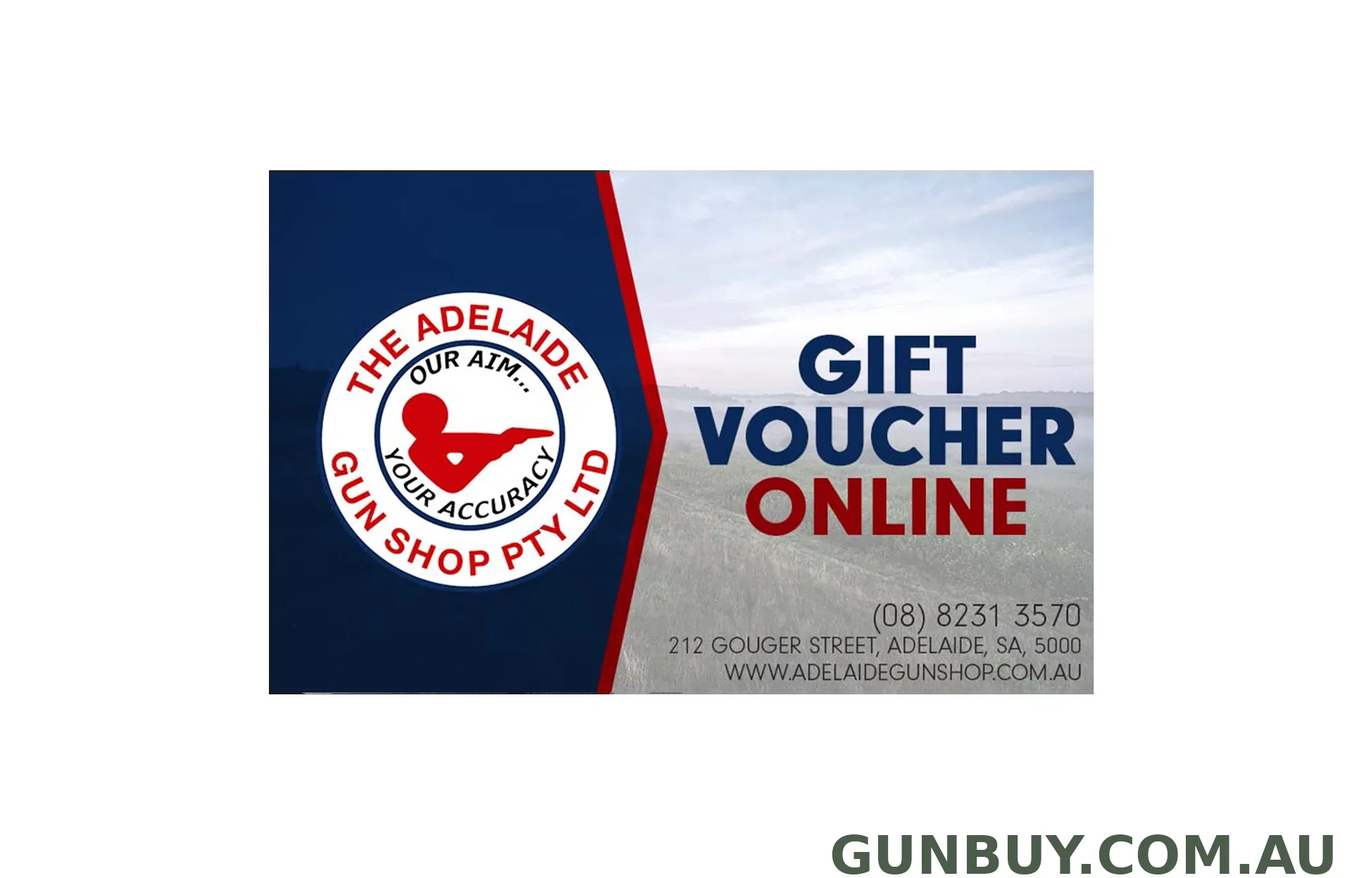 Adelaide Gun Shop WEBSTORE ONLINE GIFT VOUCHER ONLY