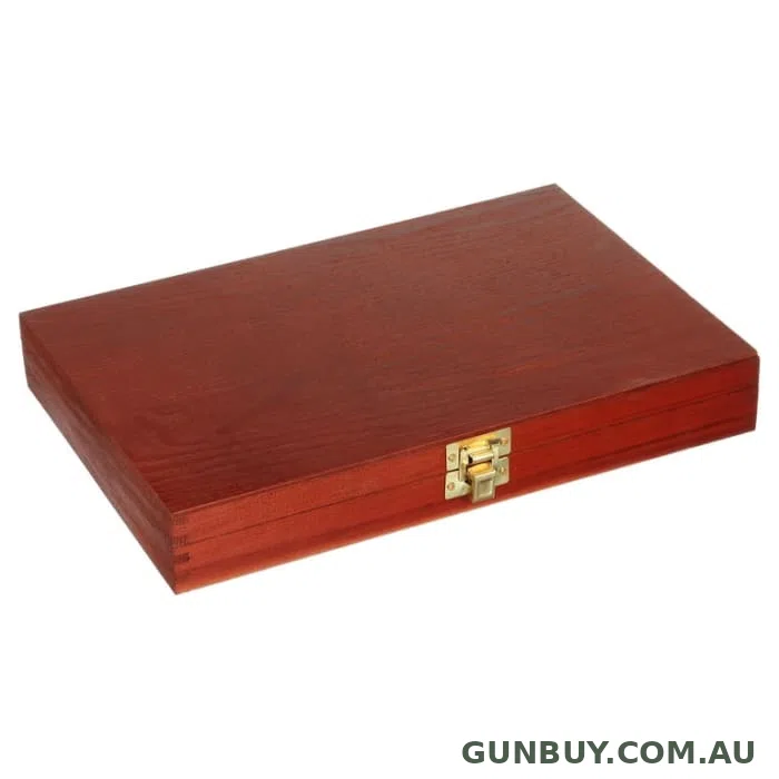 GunMaster 42 Piece Brass Deluxe Universal Cleaning Kit in Wooden Case