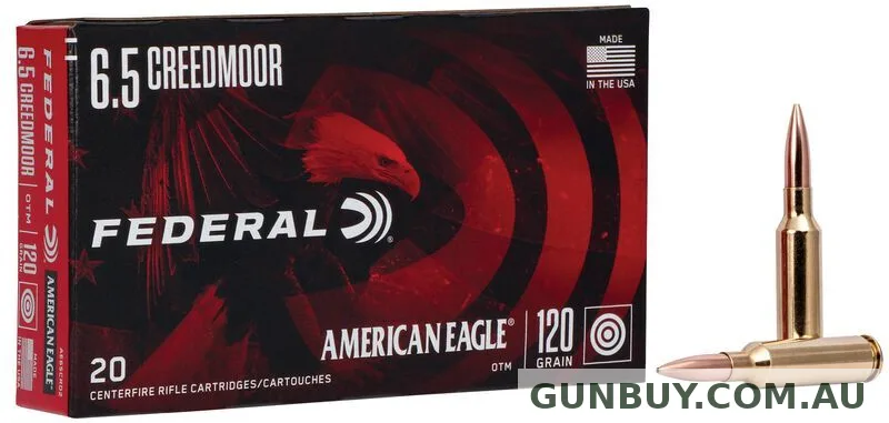 Federal American Eagle 6.5 Creedmoor Open Tip Match 120 Grain 2900 Fps 20pk #AE65CRD2