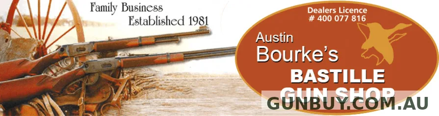 Austin Bourkes Bastille Gun Shop logo