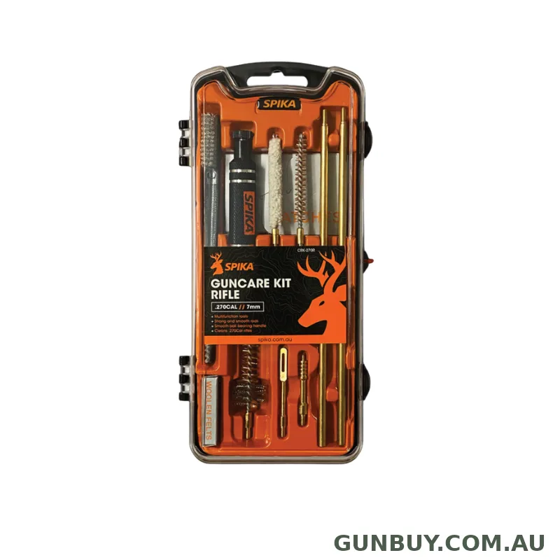 Spika .270 Cal 7mm Rifle Cleaning Kit With Tools & Smooth Rods #ccsp-kt270