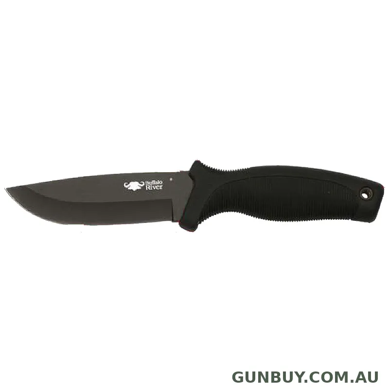 Buffalo River Maxim 4.5in Skinner No Slip Handle Balistic Sheath - Black #brkm100